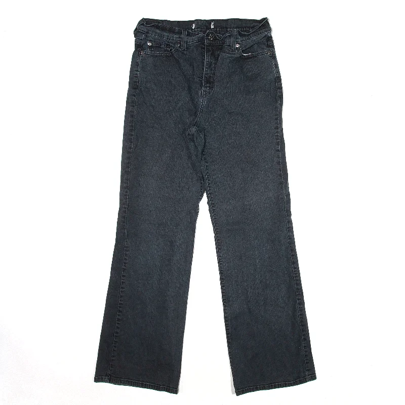 LEVI'S High Rise Jeans Black Denim Regular Straight Womens W26 L29 Chic Vintage-Inspired Denim Jeans