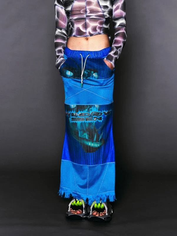 RAW EDGE PANELED SKIRT lace skirt elegant