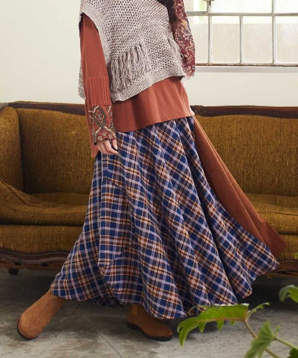 Patchwork Skirt corduroy skirt cozy