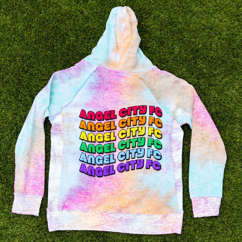 Angel City FC Pride 2023 Women's Tie-Dye Hoodie Hoodie with Drawcord Adjustable Secure