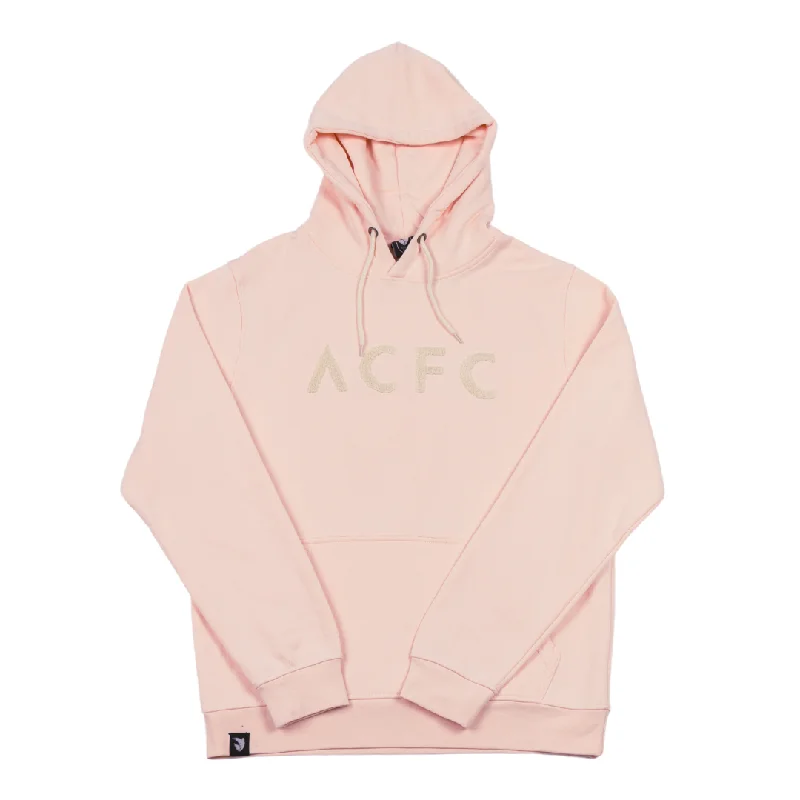 Angel City FC Unisex ACFC Terry Wordmark Sol Rosa Hoodie Hoodie with Elastic Waist Stretchable Comfortable