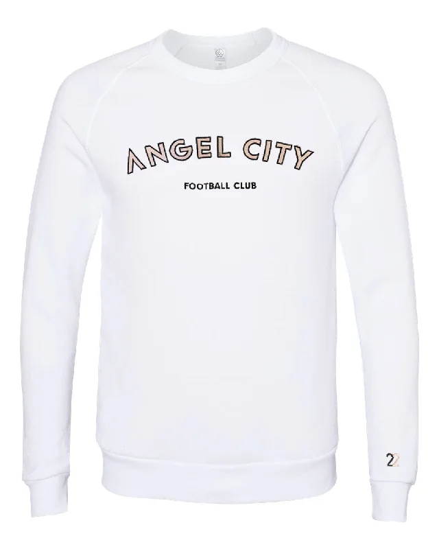 Angel City FC Unisex P22 Collection Crew Sweatshirt, White Oversized Hoodie Comfort Casual