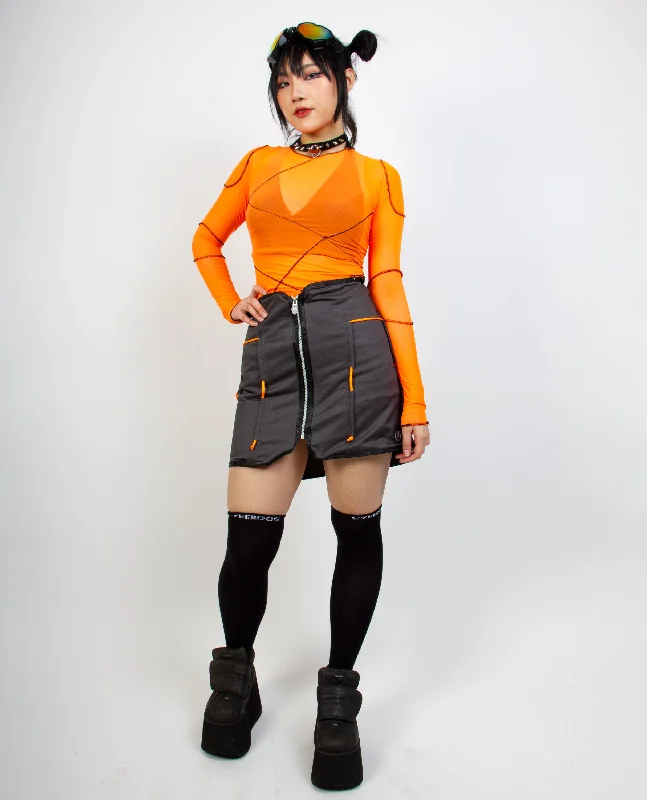 APOCALYPSE SKIRT SHORT velvet skirt glossy