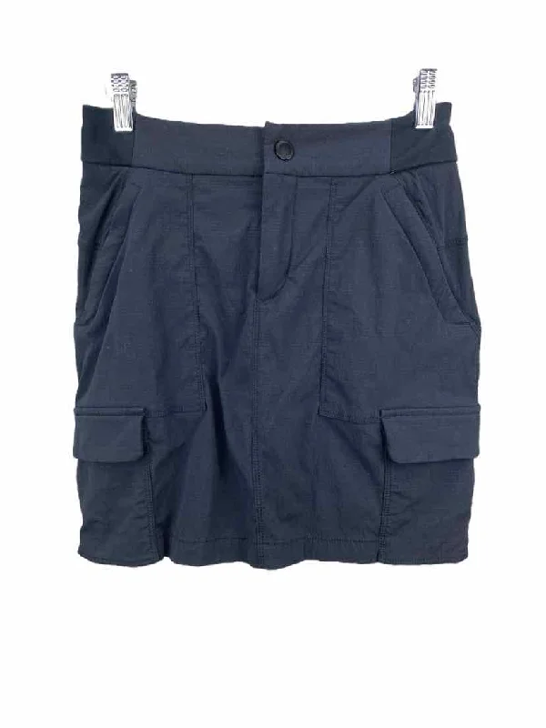 Athleta Women's Trekkie 2.0 Ripstop Cargo Skort Black Size 8 chiffon skirt floaty