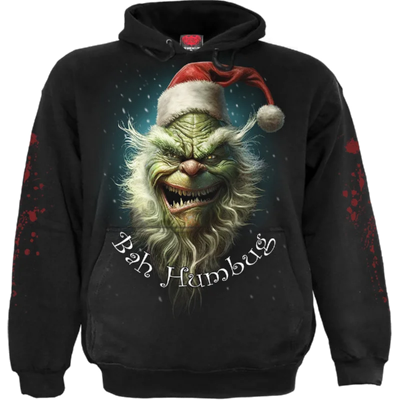 BAH HUMBUG - Hoody Black Hoodie with Neon Bright Vibrant