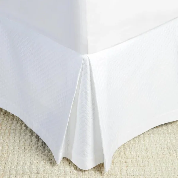 Bari Diamond Piqué Matelassé Bed Skirt leather skirt durable