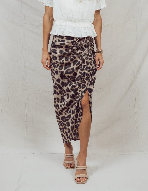 Cami Leopard Skirt linen skirt breathable