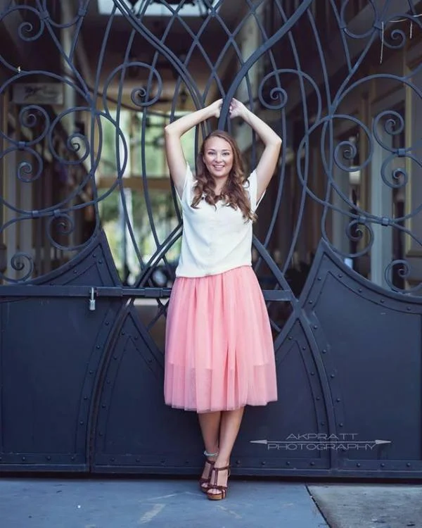 Colette Milky Pink Soft Tulle Skirt - Midi linen skirt breathable
