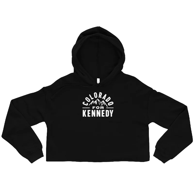 Colorado for Kennedy Crop Hoodie Hoodie with Print Artistic Unique