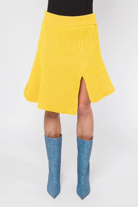 Sacai Knit Skirt in Yellow casual skirt length