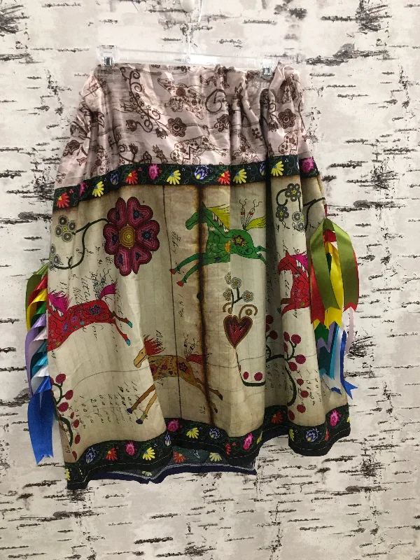 Handmade Burned Birch with Floral Horses Ribbon Skirt pencil skirt chic