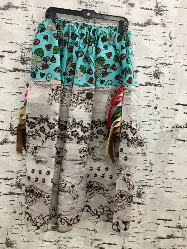 Handmade Burned Birch with Stawberry Dreams Ribbon Skirt slim fit skirt