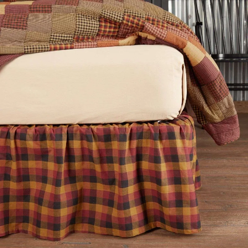 Heritage Farms Primitive Check Bed Skirts VHC Brands denim skirt durable