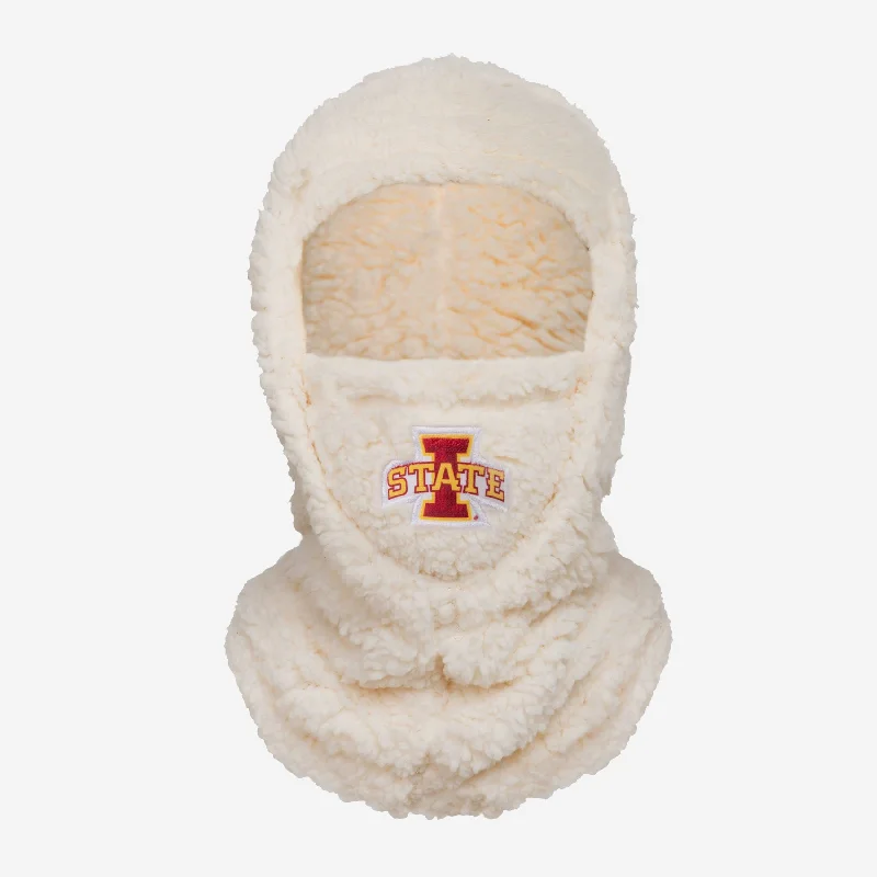 Iowa State Cyclones Sherpa Hooded Gaiter Hoodie with Exposed Zipper Edgy Industrial