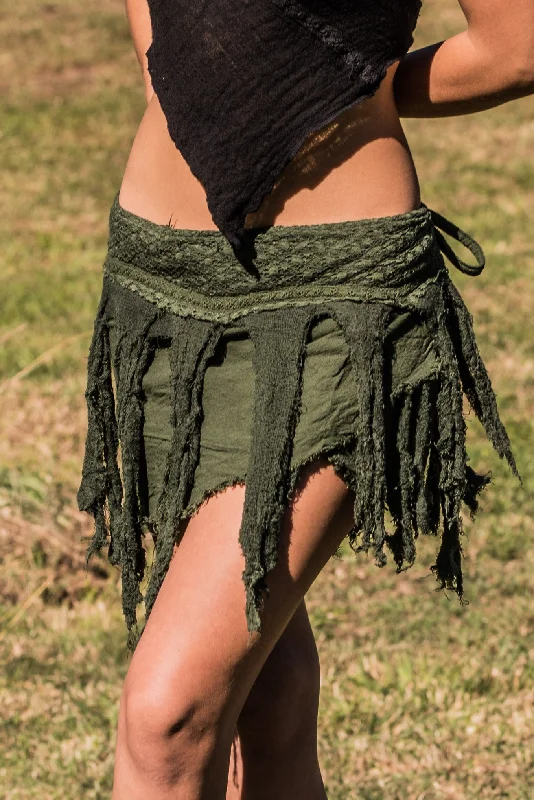 JUNGLE SKIRT GREEN modal blend skirt