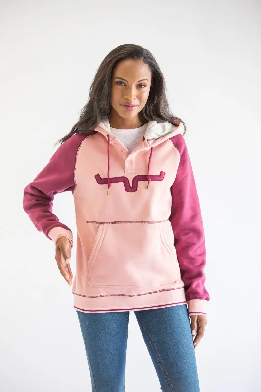 Kimes Ranch Womens Amigo Rose Cotton blend Hoodie Hoodie with Bell Sleeves Flared Feminine