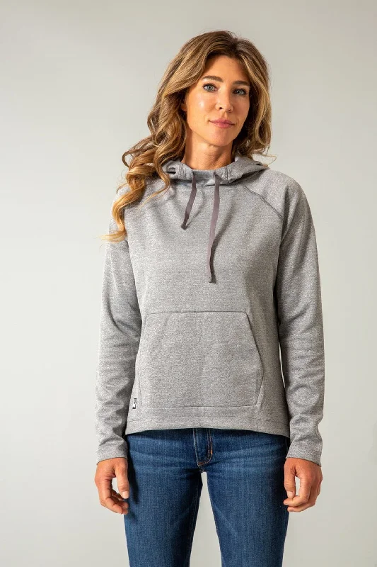 Kimes Ranch Womens Sedona Grey Heather 100% Polyester Hoodie Hoodie with Hem Elastic Stretchable Comfortable