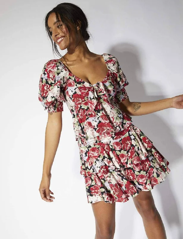 Kind Words Mini Skirt Multi floral skirt print