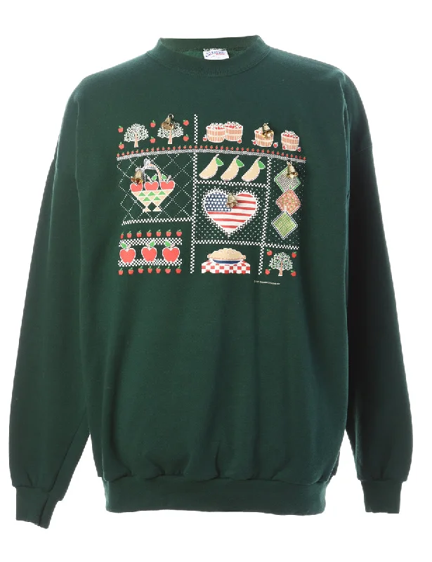 Label Christmas Sweatshirt With Bells - XL Hoodie with Reflective Safety Nightwear