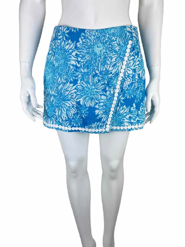 Lilly Pulitzer Women's Lion in the Sun Dree Skort Turquoise/White Size 0 velvet skirt glossy