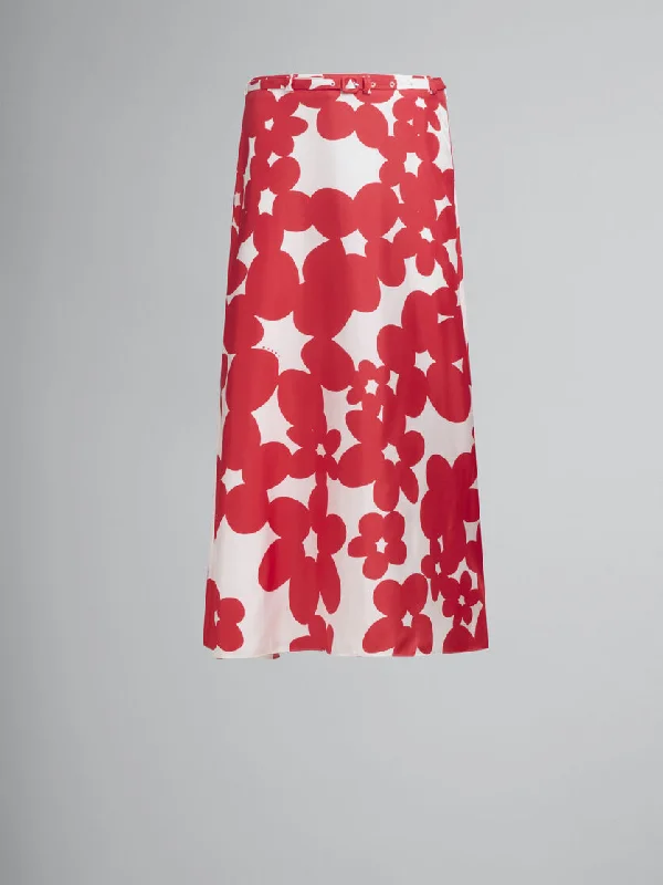 Large Flowers Skirt breathable skirt fabric