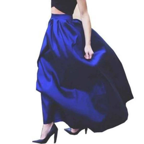 Maxi Long Skirt Floor Length Ladies High Waisted Skirts  (US 4-20W) wool skirt sturdy