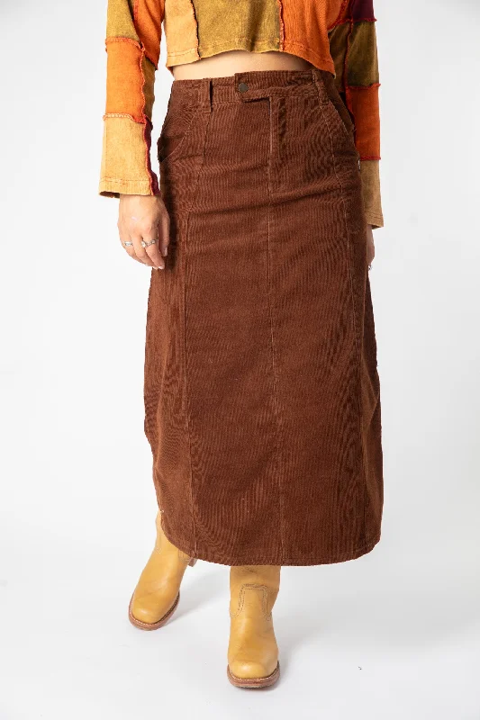 Nagarkot Corduroy Skirt leather skirt sleek