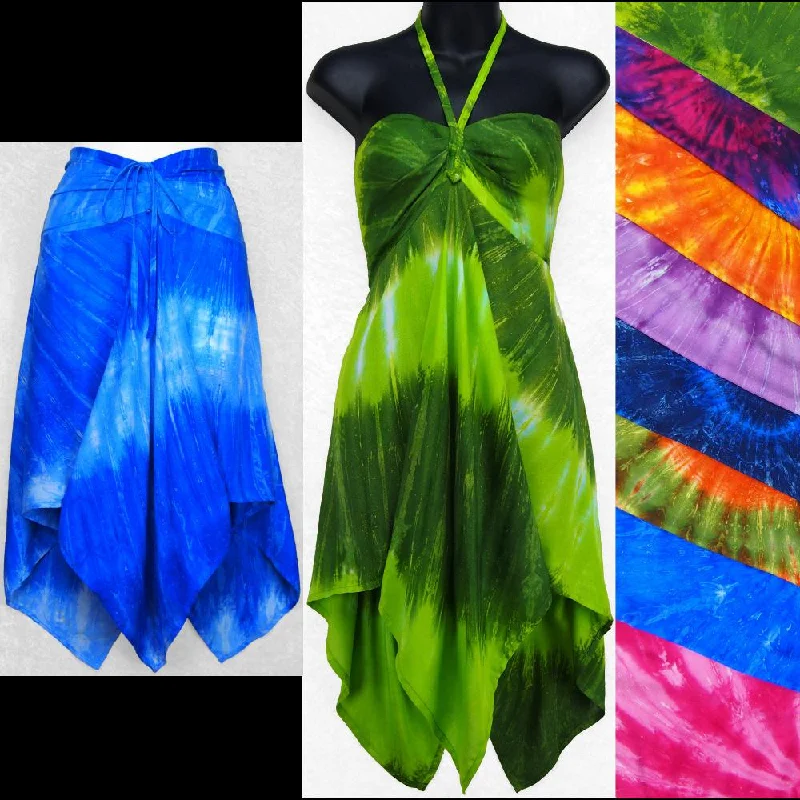 Nebula Tie-Dye Convertible Top/Skirt cotton skirt soft