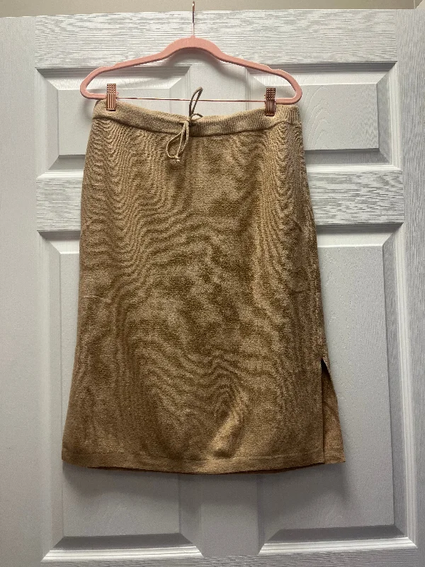 Olsen Knit Tan Skirt Sz M/L denim skirt fashionable