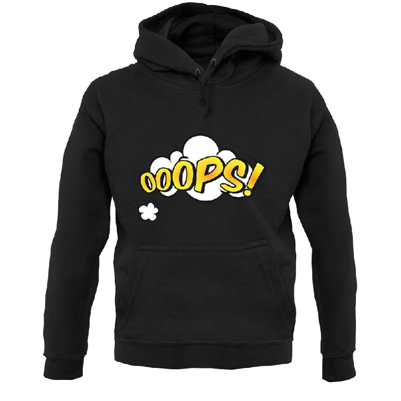 Oops! Word Art Unisex Hoodie Hoodie with Crew Neck Simple Timeless