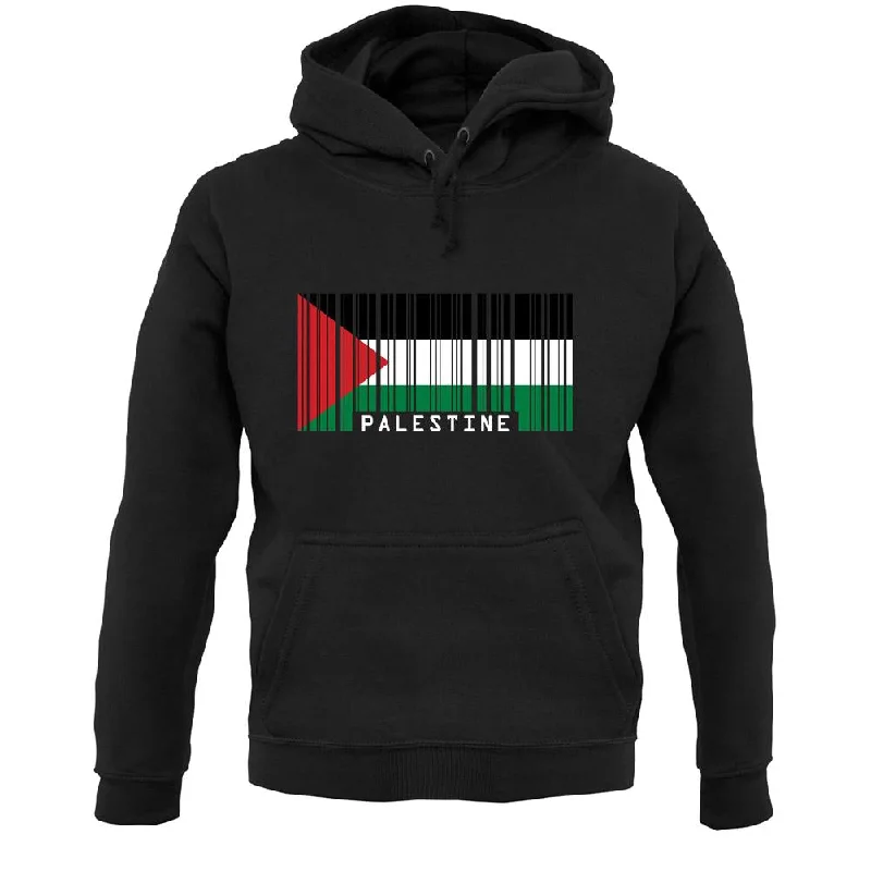 Palestine Barcode Style Flag Unisex Hoodie Hoodie with Neon Bright Vibrant