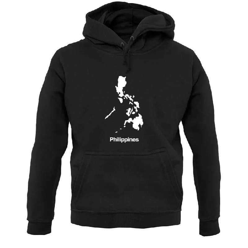 Philippines Silhouette Unisex Hoodie Hoodie with Magnetic Closure Innovative Modern