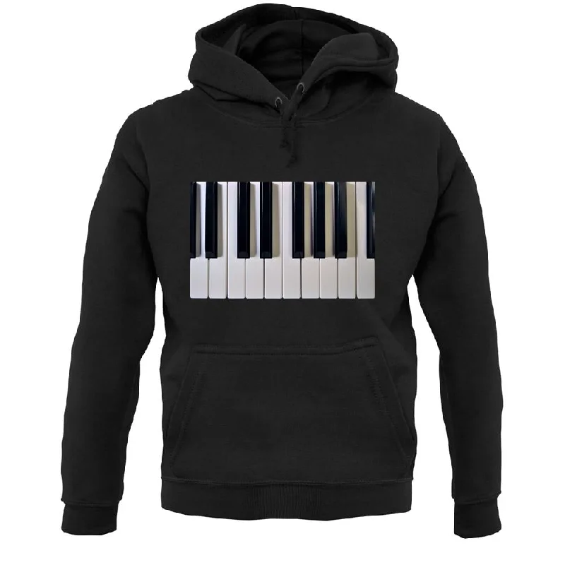 Piano Keys Colour Unisex Hoodie Hoodie with Double Zipper Versatile Adjustable