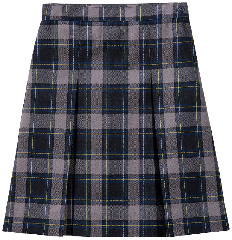 Plaid 87 Kick Pleat Skirt linen skirt natural