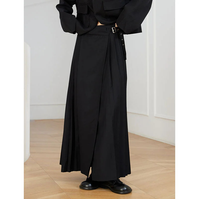 Pleated One Piece Skirt linen skirt natural