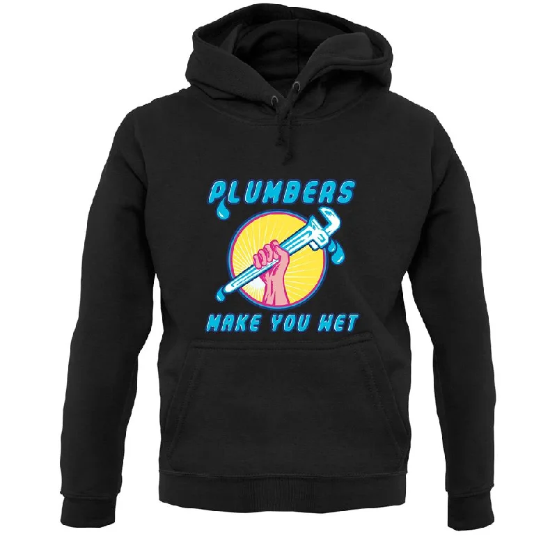 Plumbers Make You Wet Unisex Hoodie Hoodie with Drop Shoulder Relaxed Streetwear