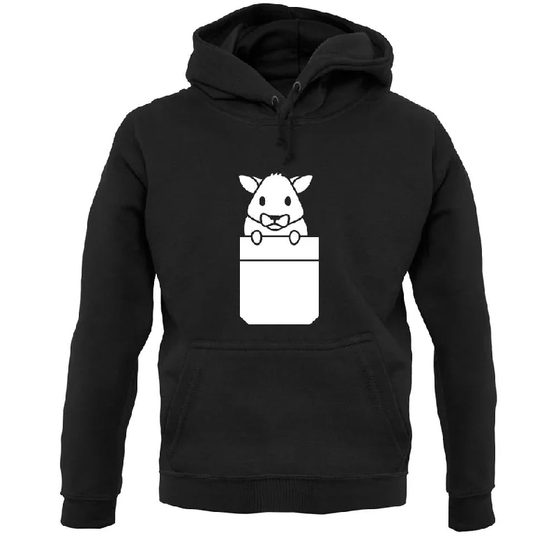 Pocket Hamster Unisex Hoodie Hoodie with Distressed Vintage Worn