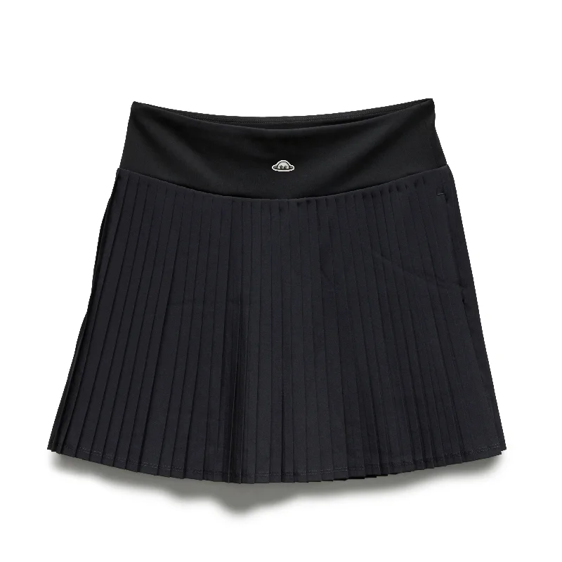 Radmor Hannah Pleated Skort - Blue Graphite asymmetrical skirt cut