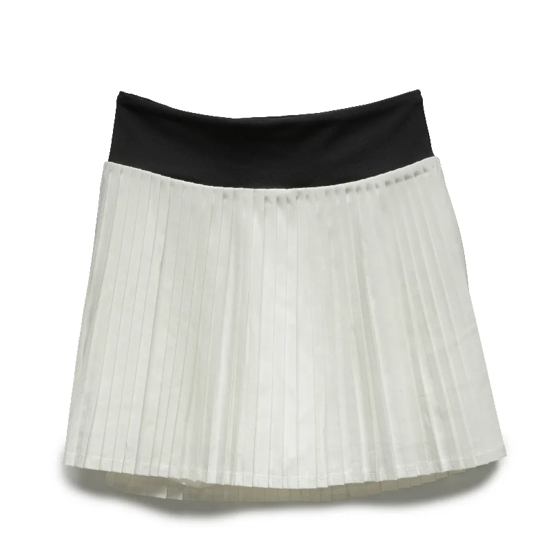 Radmor Hannah Pleated Skort - Snow White/Blue Graphite athletic skirt fit