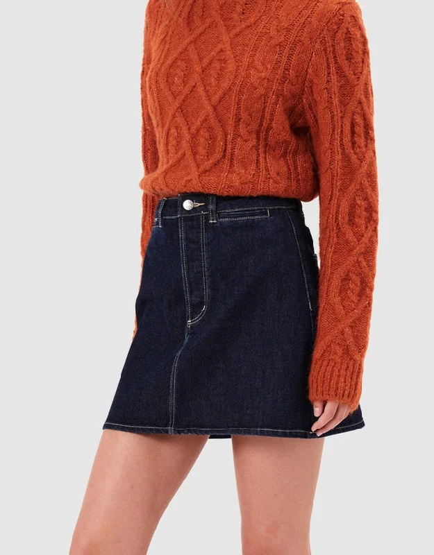 Rollas A-Line Mini Skirt Alice cashmere skirt fine