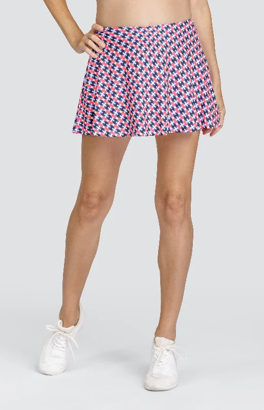 Skyline 13.5" Skort - Star Geo leather skirt bold