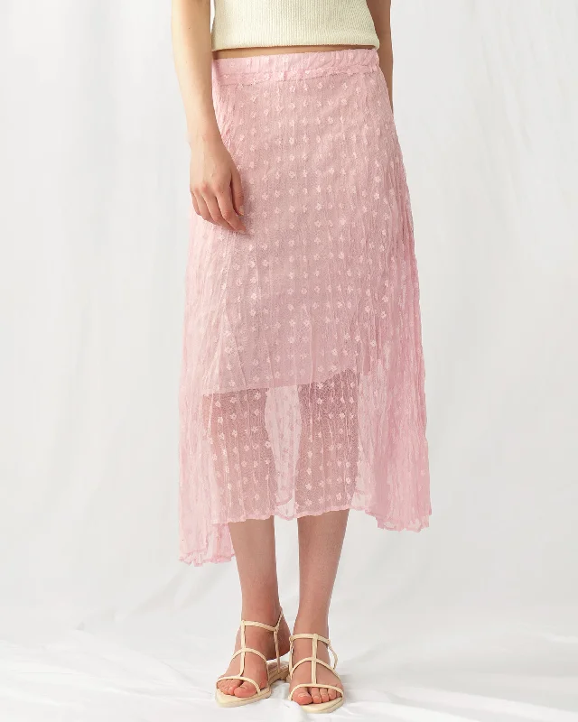 Tina Floral Midi Skirt chiffon skirt flowing