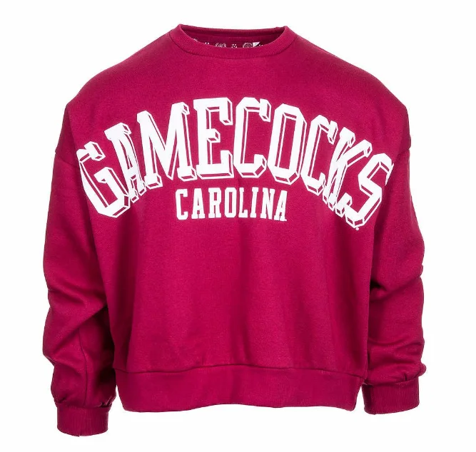 University of South Carolina Janice Crew Sweatshirt Hoodie with Pattern Geometric Abstract