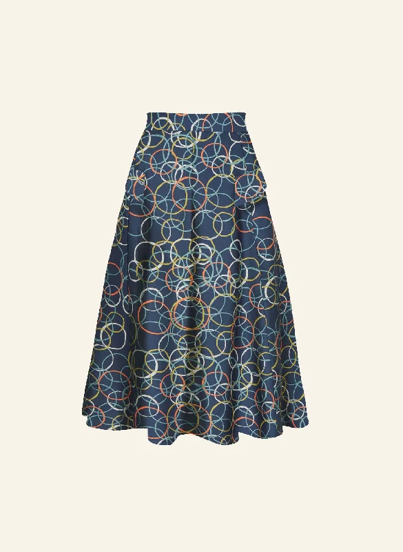 Veronica - Blue Atomic Skirt denim skirt classic
