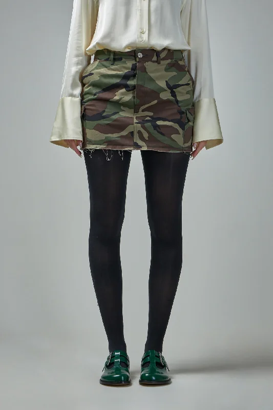 Cargo Camo Mini Skirt linen skirt natural